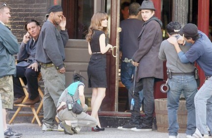 Foto dal set di ‘New York I Love You’: Rachel Bilson, Hayden Christensen e Orlando Bloom