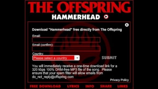 Come scaricare “Hammerhead”, nuovo singolo dei “The Offspring”