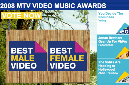 Mtv Video Music Awards 2008 – Scegli le nomination