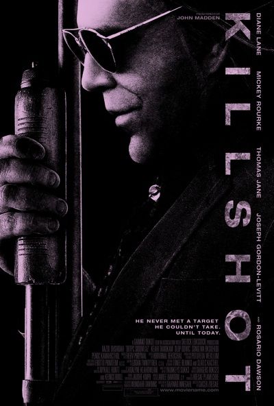 3 locandine e il trailer di Killshot, film di John Madden con Diane Lane e Mickey Rourke