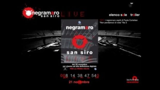Tutti i cinema del “Negramaro San Siro Live”, cd e dvd