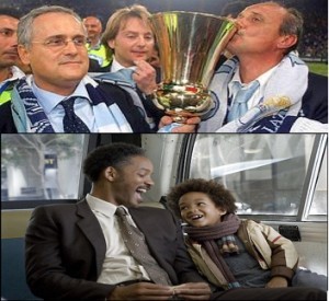 Ascolti Tv di mercoledì 13 maggio 2009: sostanziale pareggio con circa 7 milioni tra La ricerca della felicità e Lazio-Samp terminata ai rigori. Cresce Cupido