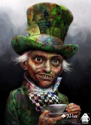 Alice in Wonderland – un paio di bellissimi concept artwork dal nuovo film di Tim Burton