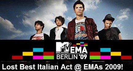 MTV Europe Music Awards 2009: i Lost vincono il Best Italian Act. Ora in gara contro Agnes e Pixie Lott