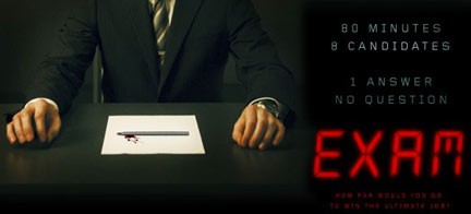 Trailer e locandina del thriller Exam
