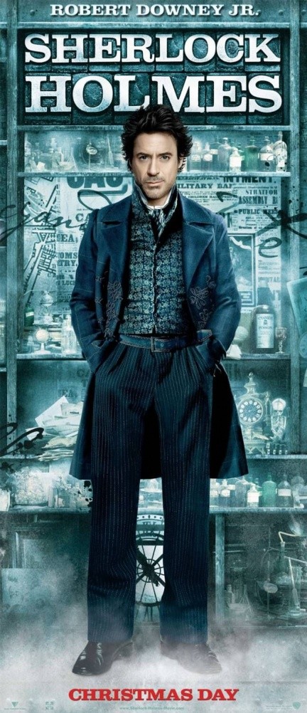5 character poster e 4 spot tv per Sherlock Holmes