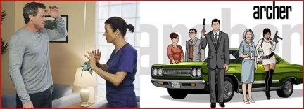 Ascolti Tv Usa 13-15 gennaio: il crossover fa bene a Private Practice, Bones sempre più in alto, bene il debutto di Archer