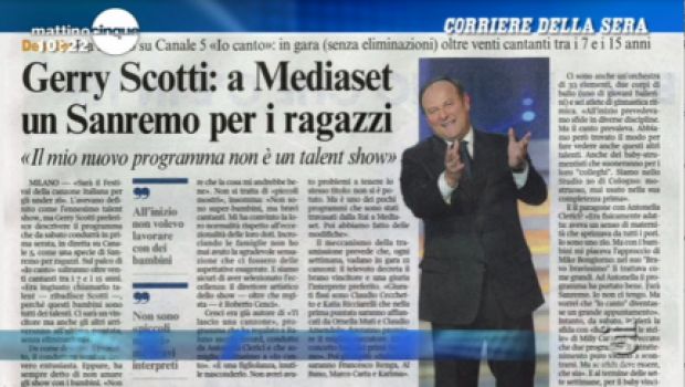 Io Canto di Gerry Scotti – Di Ti lascio una canzone voleva rubare pure il titolo. Nella prima puntata Marco Carta, Karima, Al Bano, Renga, Amendola e la Muti