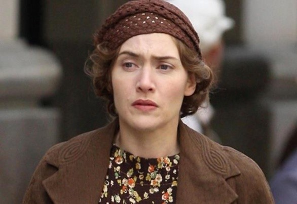 Kate Winslet sul set di Mildred Pierce a New York
