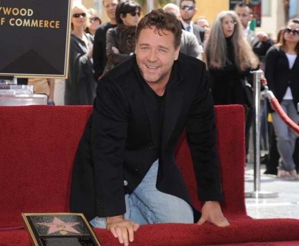 Una stella per Russell Crowe sulla Hollywood Walk Of Fame