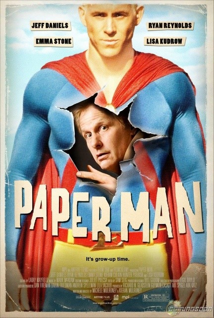 Paper Man – due locandine e quattro clips per la commedia con Jeff Daniels, Emma Stone e Ryan Reynolds