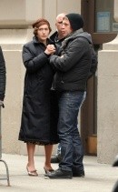 Kate Winslet sul set di Mildred Pierce a New York