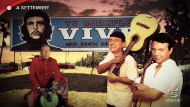 Piero Chiambretti su Canale 5: una “figurina” tra Che Guevara e Berlusconi