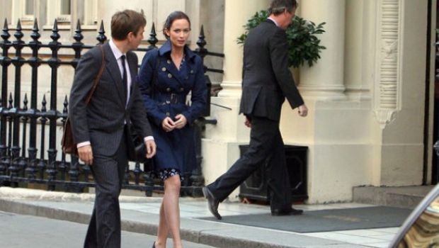 Emily Blunt, Ewan McGregor e Kristin Scott Thomas sul set di Salmon Fishing in the Yemen
