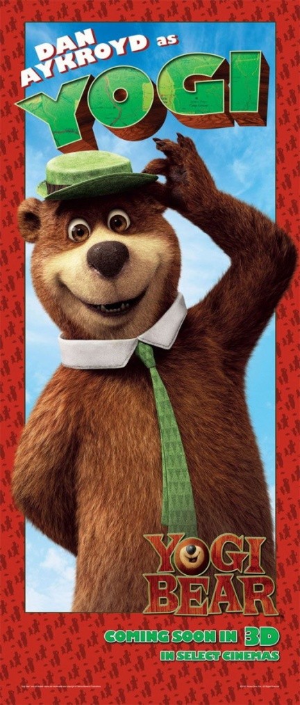 Tre character poster per l’Orso Yogi in 3D