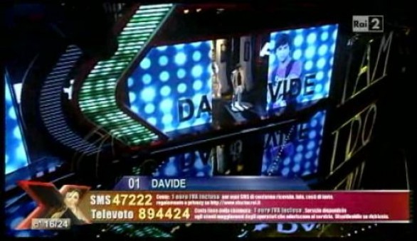 Davide Mogavero a X Factor 4 – Novembre