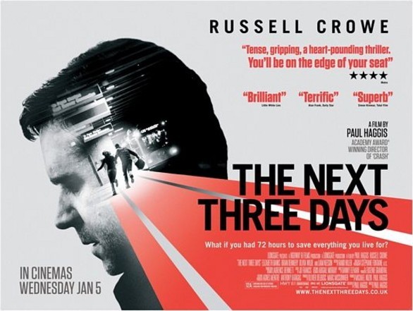 The Next Three Days – le locandine internazionali del thriller di Paul Haggis con Russell Crowe