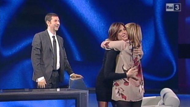 Fabio Fazio intervista la Canalis come farebbe Silvia Toffanin