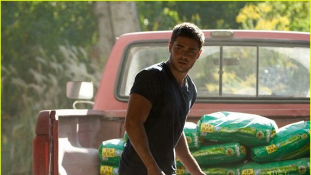 Zac Efron sul set di The Lucky One