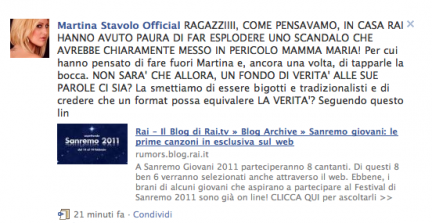 Il sito di Sanremo censura la canzone anti-Amici di Martina Stavolo: è scandalo?