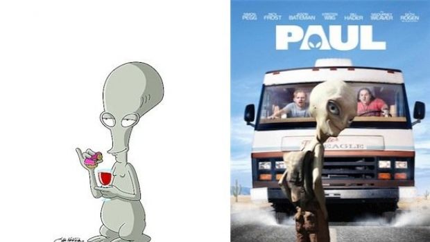 L’alieno Paul di Greg Mottola è uguale a Roger di American Dad?