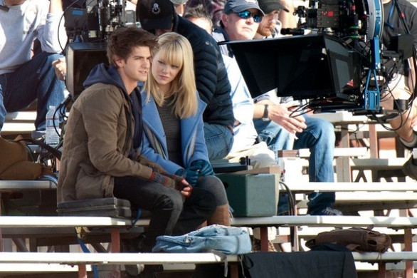 Andrew Garfield ed Emma Stone sul set di Spiderman – ecco qualche foto