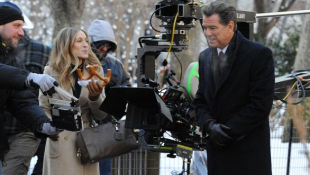 Pierce Brosnan e Sarah Jessica Parker sul set di I Don’t Know How She Does It