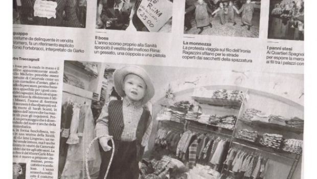 A Napoli vestiti di carnevale per bambini ispirati a Zio Michele da Avetrana