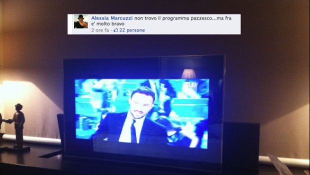 Alessia Marcuzzi su Facebook: “Ciak, si canta non è pazzesco ma Francesco è molto bravo”