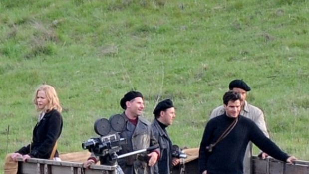 Nicole Kidman e Clive Owen sul set del film per la televisione Hemingway and Gelhorn