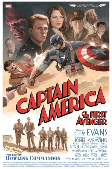 Splendido vintage poster per Captain America