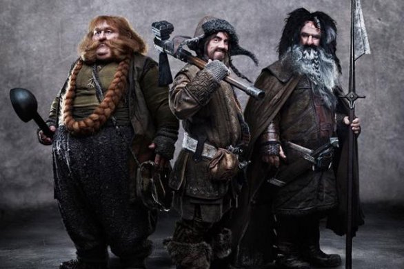 Lo Hobbit: ancora nani in foto, ecco Bombur, Bofur e Bifur