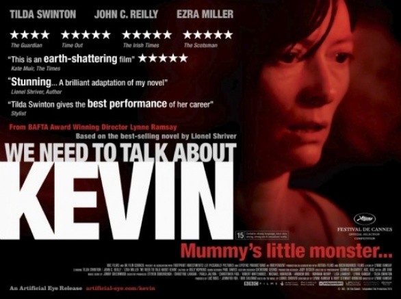Le locandine di We Need To Talk About Kevin con Tilda Swinton