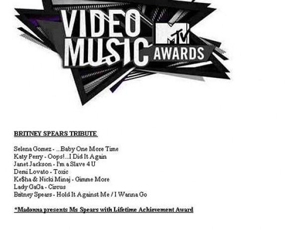 Mtv Video Music Awards 2011: Lady Gaga, Katy Perry, Janet Jackson e Selena Gomez per il tributo a Britney Spears?