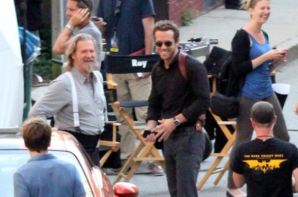 R.I.P.D. – Ryan Reynolds, Jeff Bridges e Kevin Bacon fotografati sul set