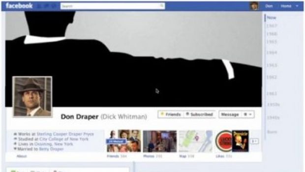 La nuova Timeline di Facebook presentata da… Don Draper di Mad Men (video)