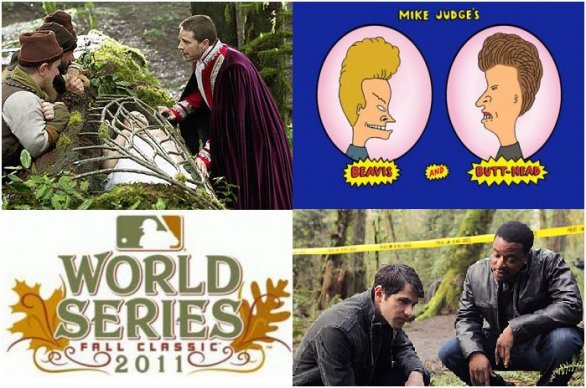 Ascolti tv Usa 23-28 ottobre: Once upon a time ottimo, il ritorno di Beavis & Butt-head, record per le World Series e la sorpresa Grimm