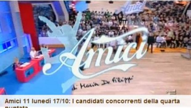 Amici 11: candidati quarta puntata 22/10
