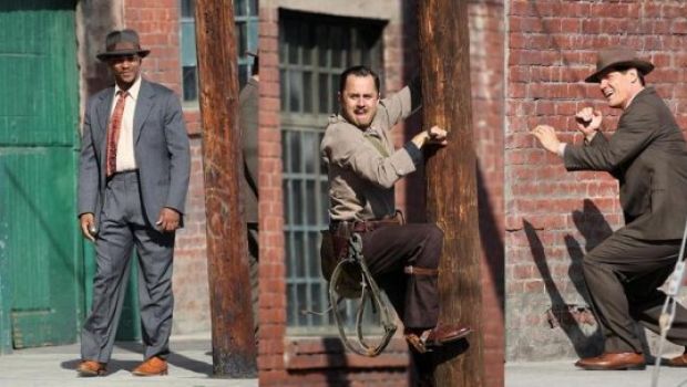 The Gangster Squad – Josh Brolin, Giovanni Ribisi, Anthony Mackie sul set con Ryan Gosling