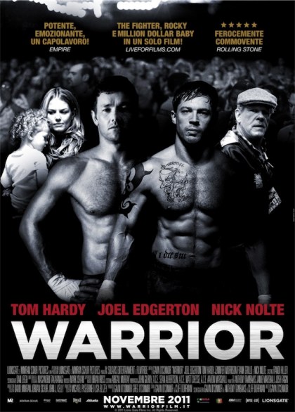 Warrior: locandina italiana e due dietro le quinte
