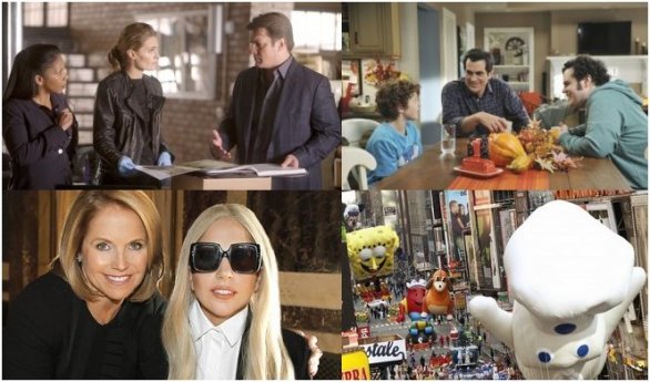 Ascolti Tv Usa 20-25 novembre:  stabile Castle, cala Modern Family (e non solo), lo speciale con Lady Gaga e la parata del Ringraziamento