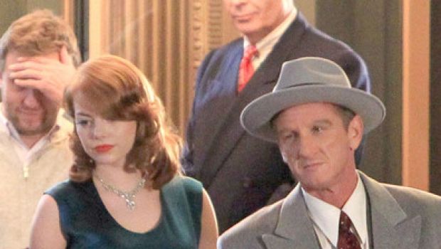 Nuove foto dal set di The Gangster Squad: ecco Sean Penn ed Emma Stone
