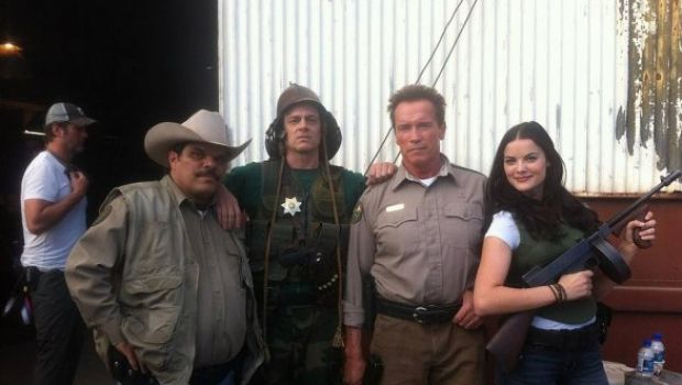 Arnold Schwarzenegger sul set di The Last Stand