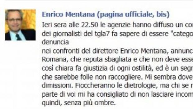 Enrico Mentana rimane al TgLa7. Dimissioni ritirate
