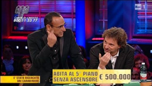Ascolti Tv sabato 17 dicembre 2011: 5,647 mln (23.20%) per Soliti Ignoti Spec. Telethon, 2,850 (13.71%) per L’amore non va in vacanza e 2,105 (8.19%) per Castle