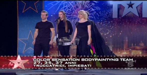 Color Sensation Bodypainting team – Italia’s got talent 2012