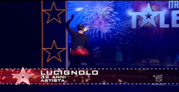 Lucignolo – il mangiafuoco di Italia’s got talent