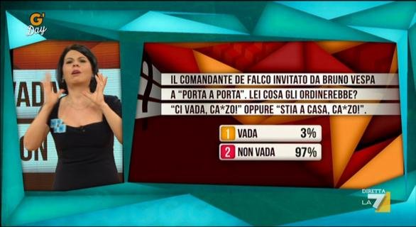 Costa Concordia, G’Day scherza su Porta a Porta e sulla tv in cerca dell’esclusiva ad ogni costo