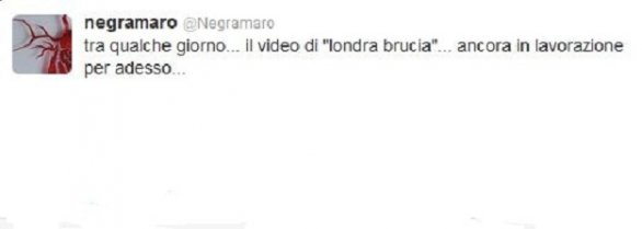 Negramaro, in arrivo il video di “Londra Brucia”