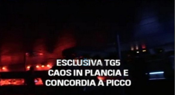 Tg5 – Concordia, le immagini del filmato shock